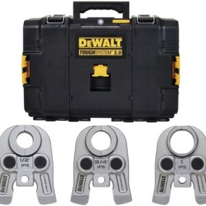 DEWALT Kit de mandíbulas de prensa IPS compactas de 1/2 pulgadas - Kit IPS de 1-1/4 pulgadas, para herramienta de prensa con TOUGHSYSTEM 2.0 BOX (DCE212K)