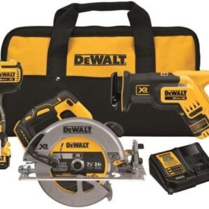 DEWALT Kit combinado de taladro inalámbrico de 20 V MAX* XR, sin escobillas, 5 herramientas (DCK594P2)