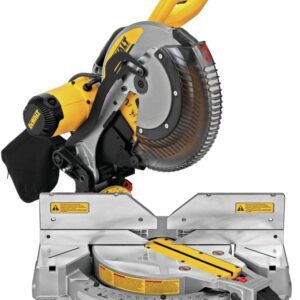 DEWALT DWS716XPS Sierra ingletadora de doble bisel de 15 amperios de 12 pulgadas con línea de corte Xps