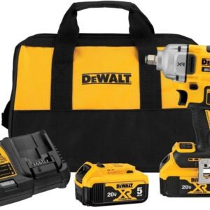 DEWALT - Llave de impacto de 20 V, sin cable, 1/2 pulgadas, 2 baterías y cargador incluido (DCF891P2)