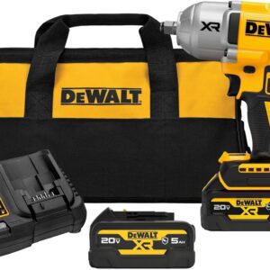 Dewalt DCF961P2-B3 Kit Llave de Impacto de 1/2" (13mm), 20V MAX BRUSHLESS de Alto Torque y Anillo de Retención, Negro y Amarillo