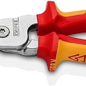 KNIPEX 13 76 200 ME - Alicates de electricista multifunción (modelo métrico, aislados con fundas multicomponentes, certificado VDE, cromadas, 200 mm)