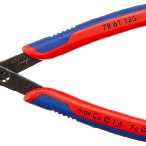 Knipex Pinza Corte Al Ras de 0.2/1.6/1.2 Cabeza Estrecha Muelle de Apertura Filo sin Bisel
