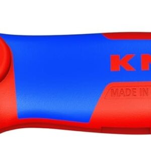 KNIPEX 16 50 145 SB - Cuchillo pelacables con zapata deslizante y función de carraca con fundas multicomponente (146 mm)