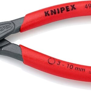 Knipex 49 21 A01 Pinza De Precisión Para Anillos De Retención Para Anillos De Retención Exteriores De Ejes Acabado Pavonado 130 Mm