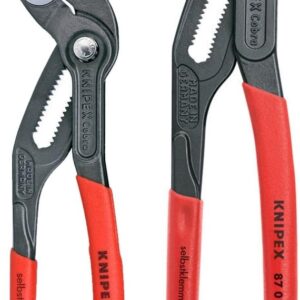 KNIPEX Tools - Juego de alicates cobra de 2 piezas (87 01 180 y 87 01 250) (003120V01US), rojo