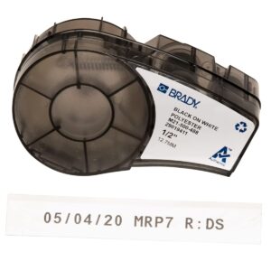 Brady M21-500-488 0.5" Width, 21' Height Polyester B-488 Labels For Laboratory BMP 21 Mobile Printer And LABPAL Label Printer