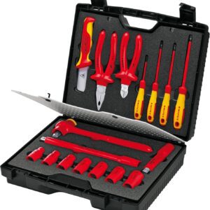 KNIPEX - Juego de herramientas compactas de 17 piezas con funda, 1000 V con aislamiento