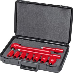 KNIPEX Herramientas – Juego de 10 piezas, unidad de 1/2", métrico, 1000 V aislado (989911S6)