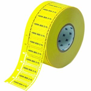 Brady HSNX-400-2-YL 2" Width x 0.4" Height, B-508 Nomex, Yellow Cable and Harness Marking Tag (2500 per Roll)