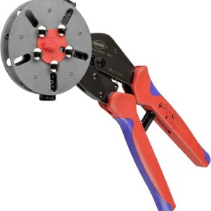 Knipex 97 33 02 Multicrimp Alicate de Entallaje con Cargador de Mordazas y 5 Mordazas Intercambiables Bruñido con Fundas en Dos Componentes, 250 mm