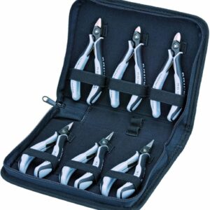 KNIPEX Tools - Juego de herramientas ESD de 6 piezas en bolsa con cierre (002016PESD)
