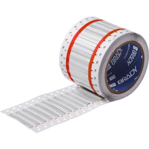 Brady HX-094-2-WT-4 PermaSleeve 0.492" Width x 0.197" Height, B-7642 Heat-Shrink Polyolefin, Matte Finish White Wire Marking Sleeve (10000 per Roll)
