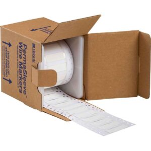Brady 104772 PermaSleeve fundas para marcar cables, 0.667 pulgadas de ancho x 0.645 pulgadas de alto