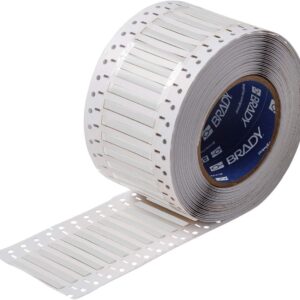 Brady ZH-125-150-WT-2 PermaSleeve Wire Marking Sleeves, 0.244" Height, 0.748" Width, Polyolefin (B-7641) White (Roll of 5000)