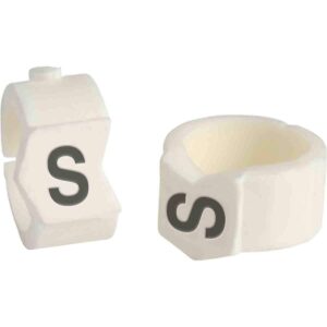 SCN36-S Black on White, Wire Marker Clip Sleeves (50 Clips)