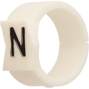 SCN61-N Black on White, Wire Marker Clip Sleeves (50 Clips)