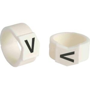 SCN61-V Black on White, Wire Marker Clip Sleeves (50 Clips)