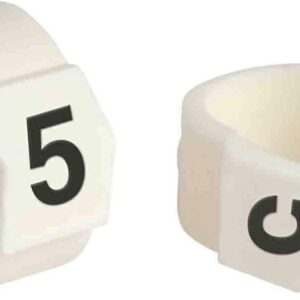 SCN61-5 Black on White, Wire Marker Clip Sleeves (50 Clips)