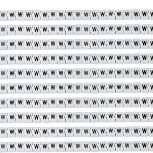 SCN13-W Black on White, Wire Marker Clip Sleeves (50 Clips)