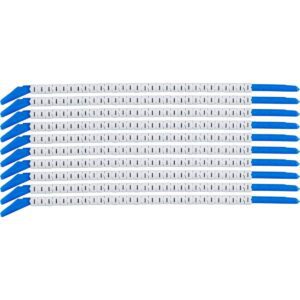 SCN13-I-CAP Black on White, Wire Marker Clip Sleeves (50 Clips)