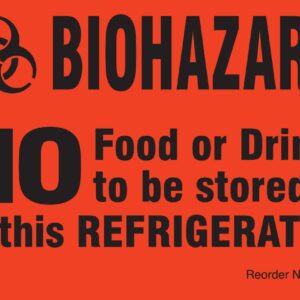 Brady 20329LS Housekeeping Labels, Self-Sticking, Polyester, 5" x 3.5", Black On Orange (Pack of 20)