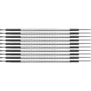 SCN05-O-CAP Black on White, Wire Marker Clip Sleeves (50 Clips)