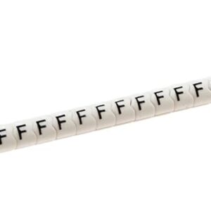 SCN10-F Black on White, Wire Marker Clip Sleeves (50 Clips)