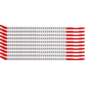 SCN10-Z Black on White, Wire Marker Clip Sleeves (50 Clips)