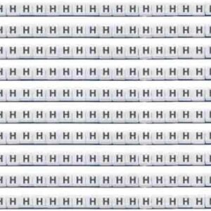 SCN07-H Black on White, Wire Marker Clip Sleeves (50 Clips)