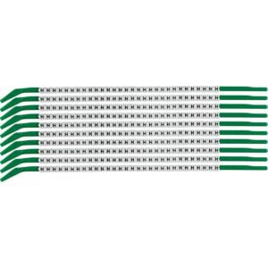 SCN09-H Black on White, Wire Marker Clip Sleeves (50 Clips)
