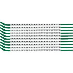SCN09-R Black on White, Wire Marker Clip Sleeves (50 Clips)