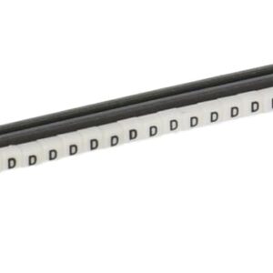 SCN05-D Black on White, Wire Marker Clip Sleeves (50 Clips)