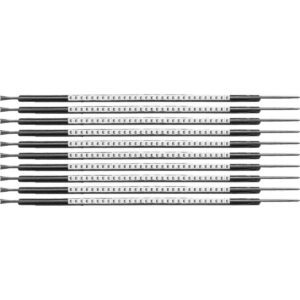 SCN05-E Black on White, Wire Marker Clip Sleeves (50 Clips)