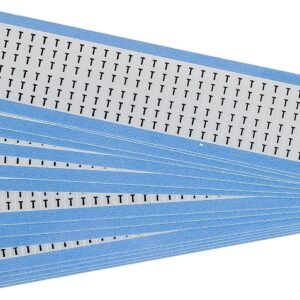 Brady AF-T-PK Aluminum Foil Tape (B-184), Black on Silver, Solid Letters Wire Marker Card (25 Cards)