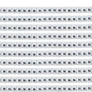 SCN13-N Black on White, Wire Marker Clip Sleeves (50 Clips)