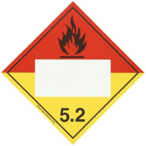 Brady 60400 27,3 x 27,3 cm, polirecubierto (B-101), negro sobre amarillo DOT para vehículos (1 cada uno)