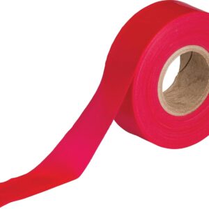 Brady Cinta de Bandera roja para límites y Zonas peligrosas, Cinta no Adhesiva, 3 cm de Ancho, 300 pies de Longitud (Paquete de 1) – 58346