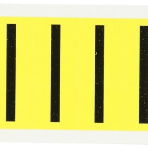 Brady 3440-I 2-1/4" Height, 7/8" Width, B-498 Repositionable Coated Vinyl Cloth, Black On Yellow Color 34 Series Indoor Letter Label, Legend "I" (10 Labels Per Card)
