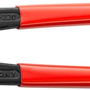 KNIPEX Herramientas - Pinzas para hormigón, revestimiento de plástico (9901220), 8-3/4 pulgadas