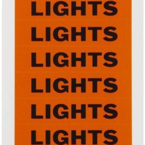 Brady 44333 1/2 Height x 2 1/4 Width, Repositionable Vinyl Cloth (B-498), Black on Orange Conduit & Voltage Markers (1 Markers) by Brady