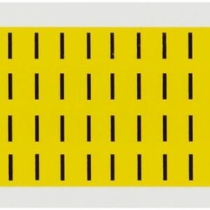 Brady 1500-I vinilo sensible a la presión (B-946), 1/4 pulgadas negro sobre amarillo 15 series números y letras interiores/exteriores, leyenda "I" (1 tarjeta por paquete, 144 pegatinas por tarjeta)