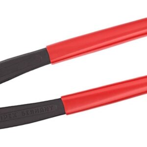 Knipex Alicate para Abrazaderas de Oreja con Borde de Presión Lateral Atramentado Recubiertos de Plástico, color Negro, 220 mm