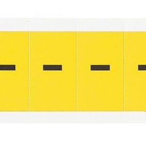 Brady 3430-DSH - Paño de vinilo con revestimiento reposicionable (10 etiquetas por tarjeta), color negro sobre amarillo