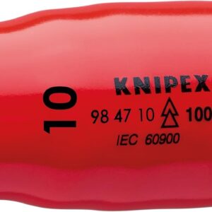 KNIPEX - Enchufe hexagonal de 1/2" Drive-1000V aislado, 10 mm