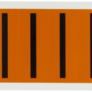 Brady 6570-I vinilo sensible a la presión (B-946), 1 15/16 pulgadas negro sobre naranja números de utilidad y letras, leyenda "I" (1 tarjeta)