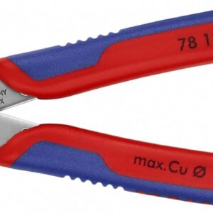 KNIPEX - 78 13 125 Herramientas - Supercuchillos electrónicos, acero INOX, multicomponente (7813125), 5 pulgadas con receptor de plomo