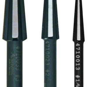 KNIPEX Rennsteig - Juego de extractores de tornillos de doble filo 3 piezas (tamaño 1-3 en tubo de plástico) (9R4719033)