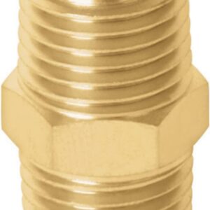 Truper NIPLE, Niple de latón, tipo FF, cuerda 1/4 NPT