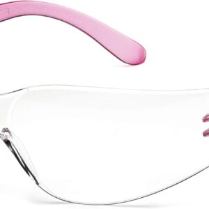 Lincoln Electric K3250-M - Gafas de seguridad para mujer, lentes transparentes, ligeras, marco rosa, tamaño mediano